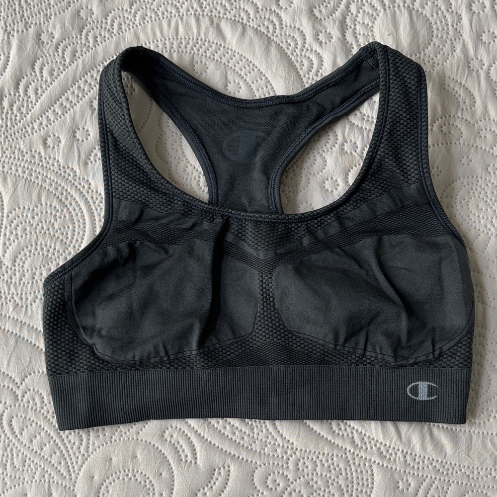 Champion Dark Gray Racerback Sports Bra